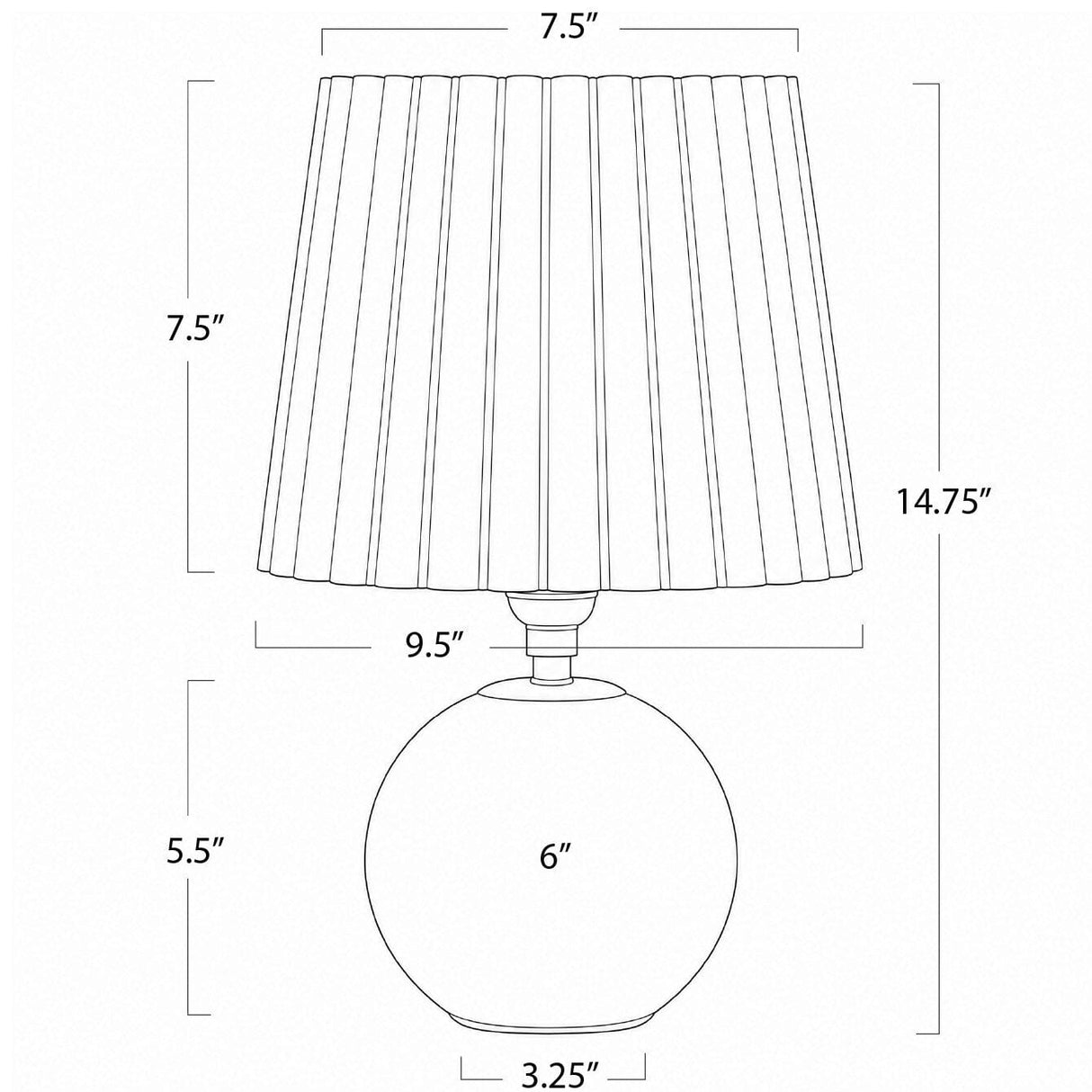 Polly Mini Lamp Table + Desk Lamps