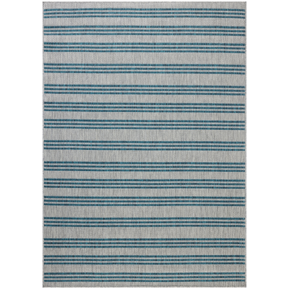 Easton Indoor/Outdoor Teal/Fog Rug
