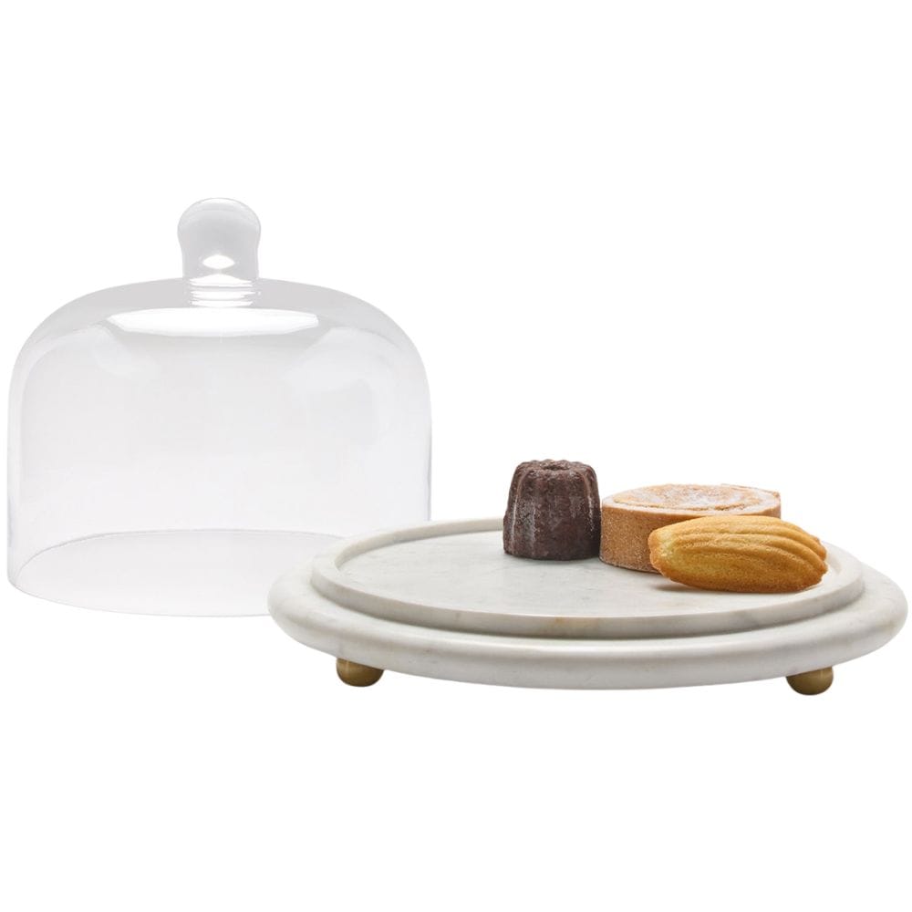 Atlas Serving Platter With Cloche Serving Platters + Bowls