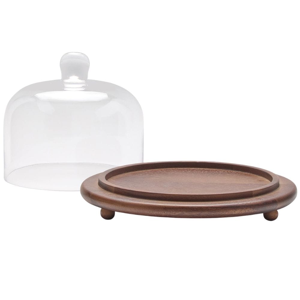 Presley Serving Platter With Cloche Serving Platters + Bowls