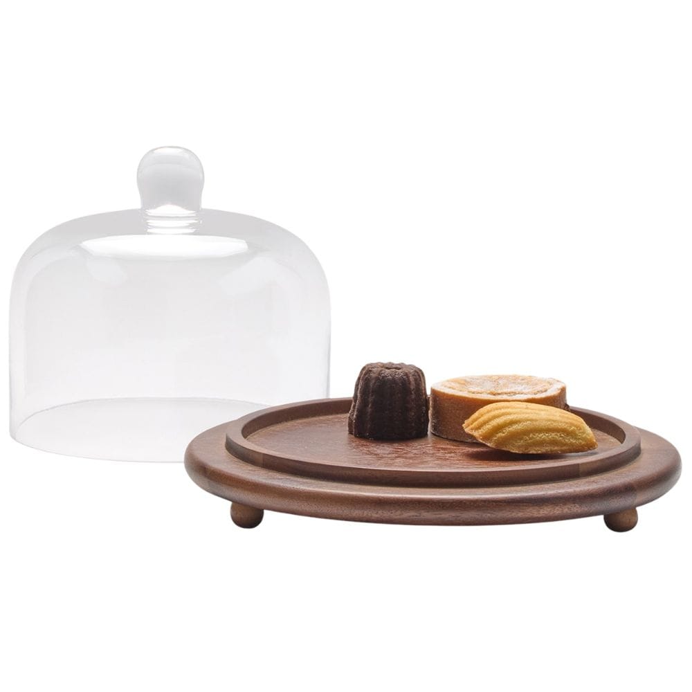 Presley Serving Platter With Cloche Serving Platters + Bowls