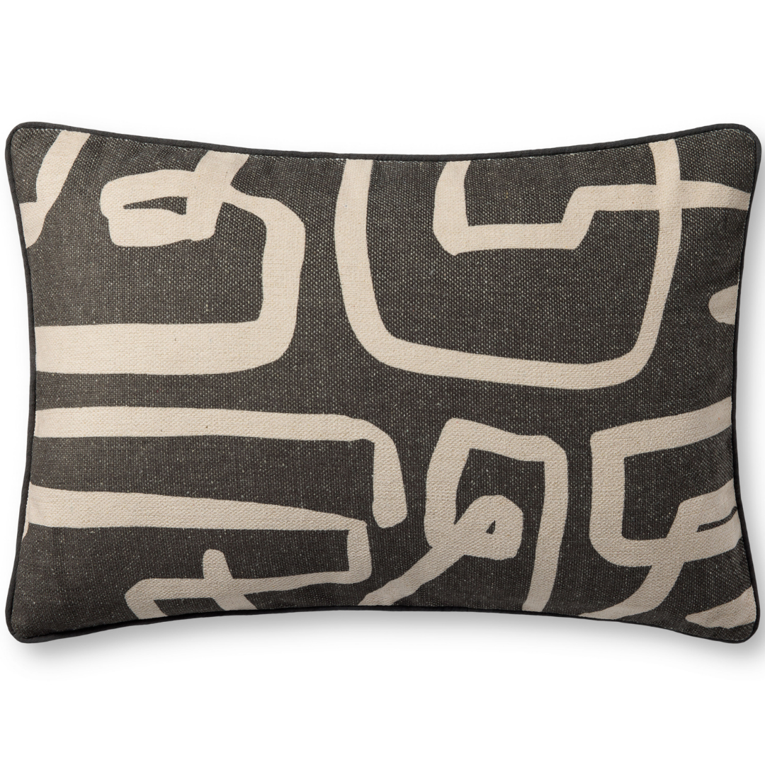 Charcoal/Natural Pillow