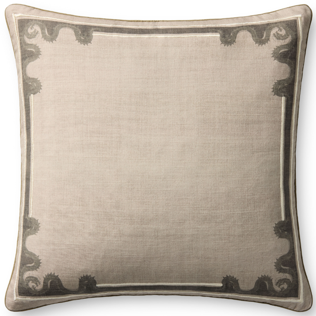 Natural/Green Pillow