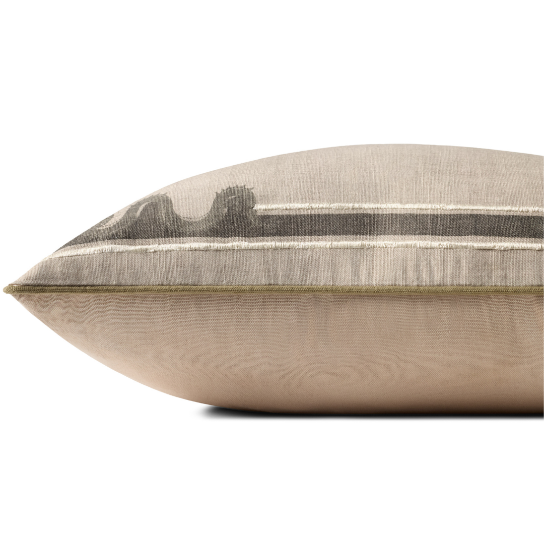 Natural/Green Pillow