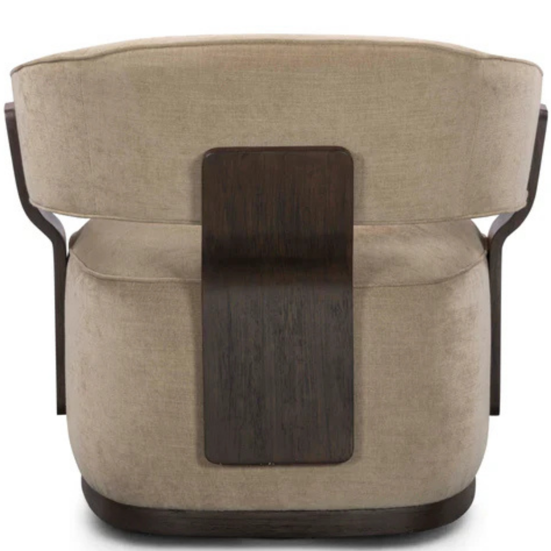 Ellery Linen Chenille Swivel Accent Chair