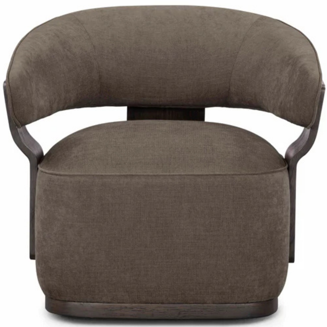 Ellery Linen Chenille Swivel Accent Chair