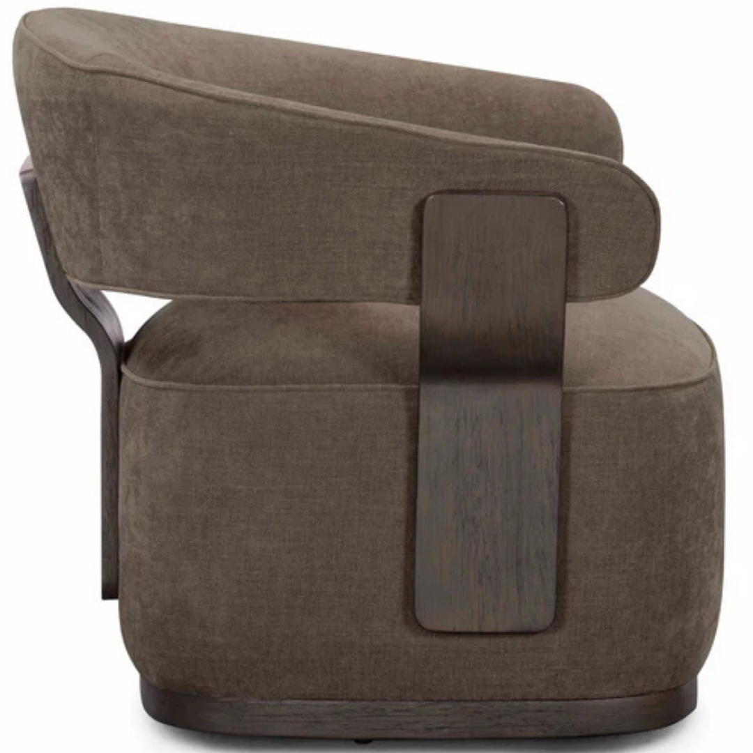 Ellery Linen Chenille Swivel Accent Chair