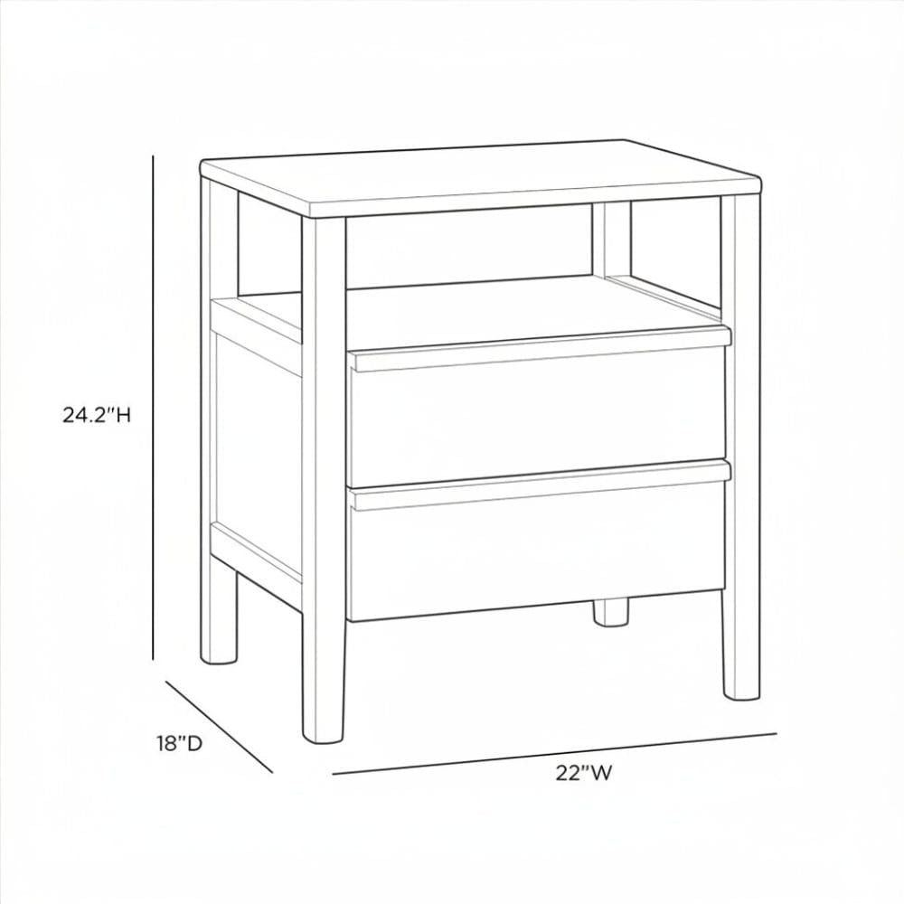 Manuela Nightstand Nightstands + Bedside Tables