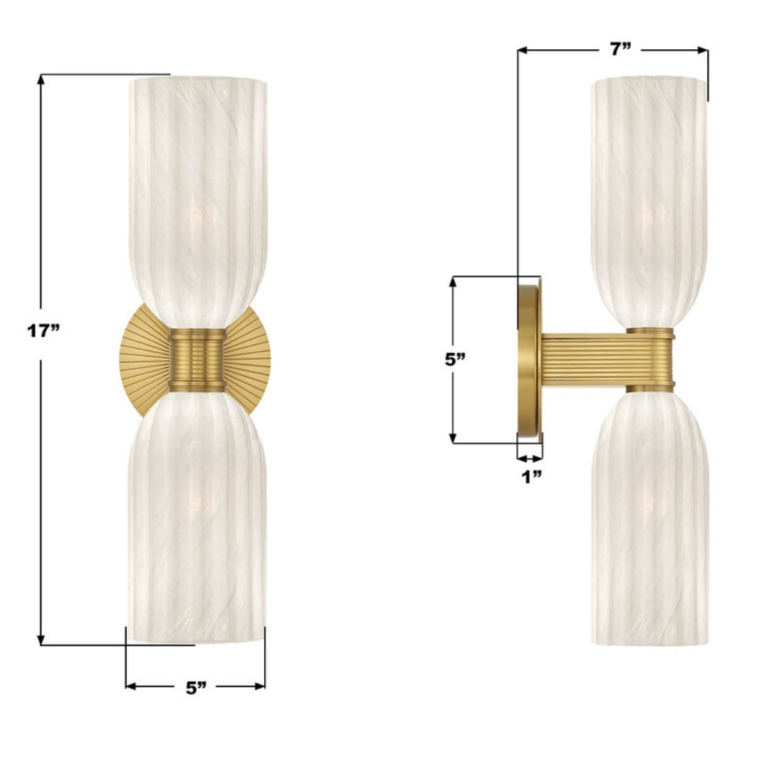 Lotus 2-Light Sconce