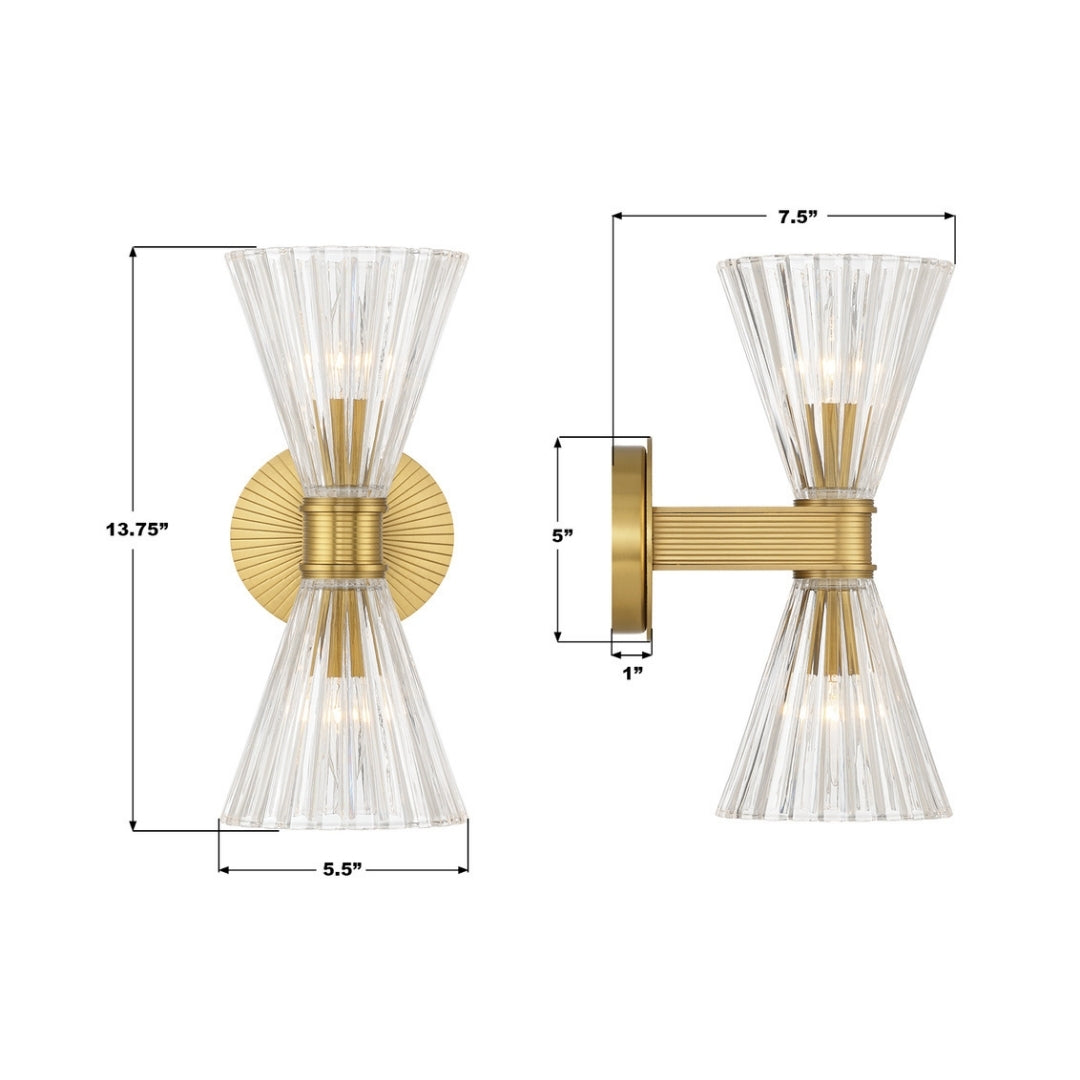 Lotus 2-Light Sconce