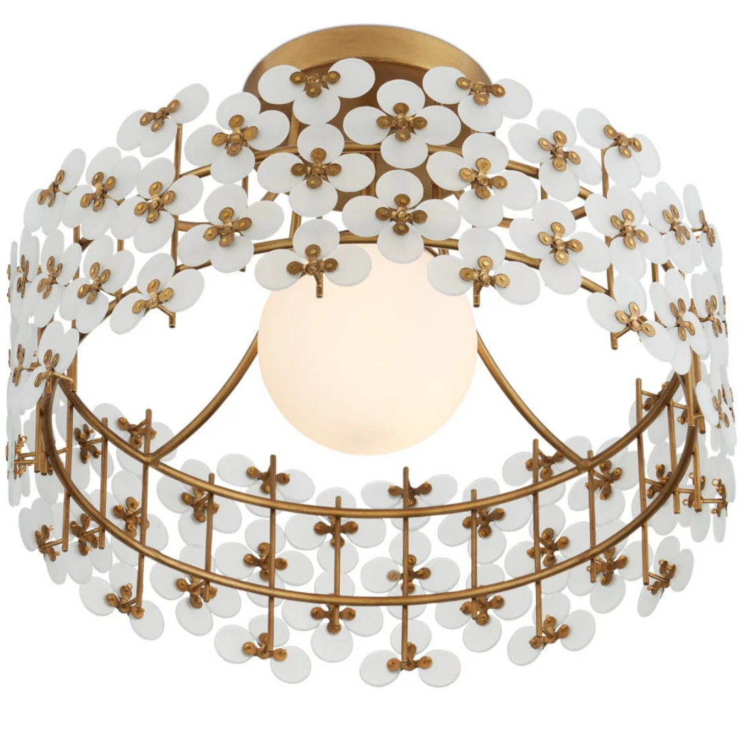 Spring Flower Semi-Flush Mount
