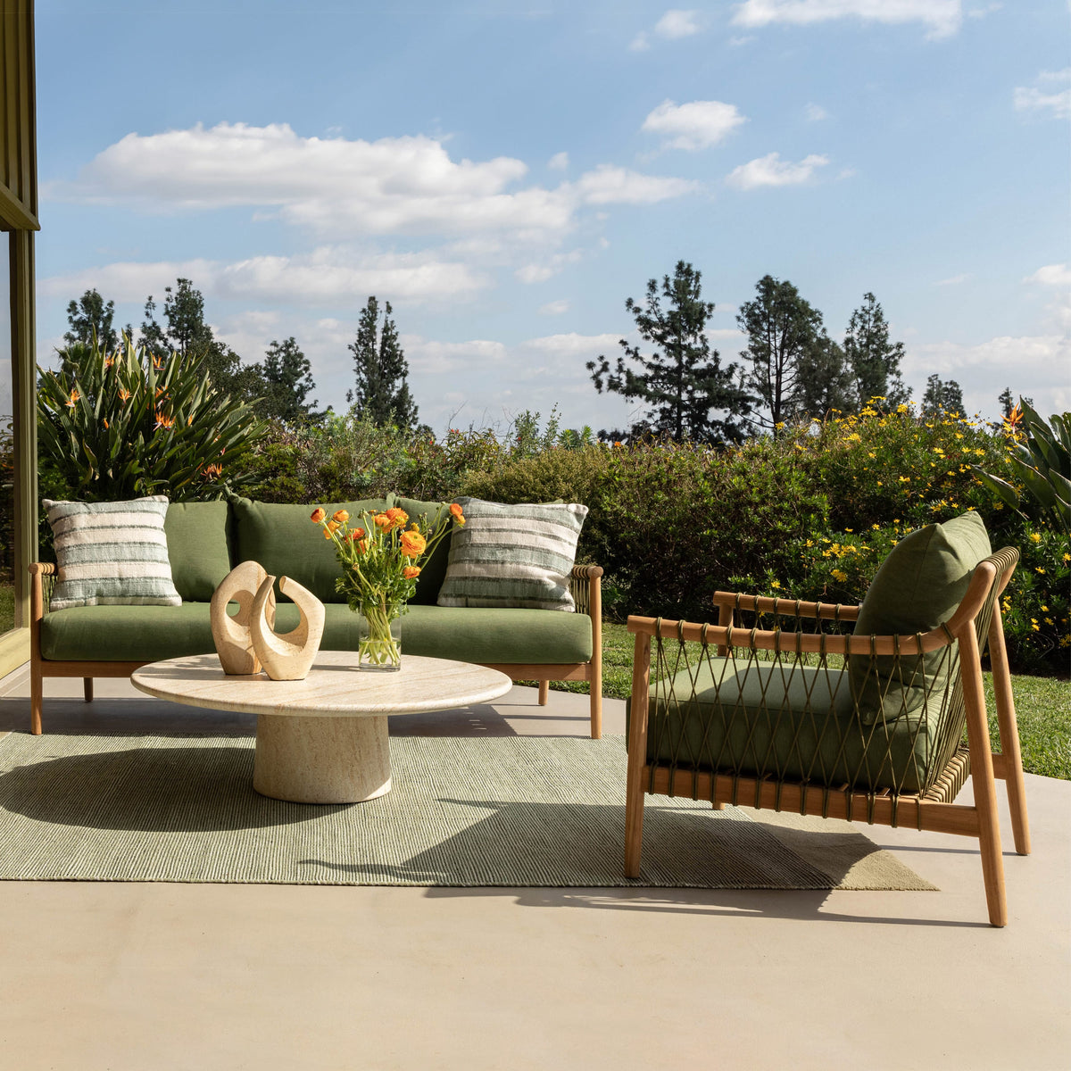 Tahoe Outdoor Sofa Outdoor Sofas + Sectionals DOV7724-GREN