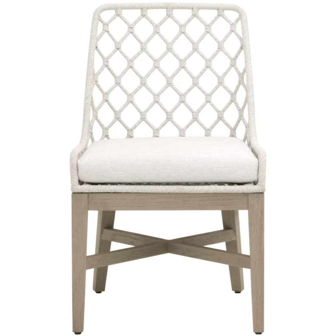 Lattis Outdoor Dining Chair Outdoor Dining Chairs + Benches 6803.WHT/WHT/W-ET