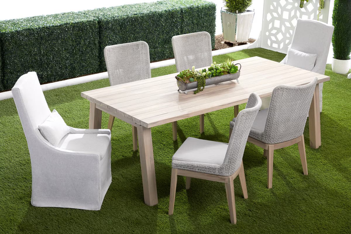 Mesh Outdoor Dining Chair (Set of 2) Outdoor Dining Chairs + Benches