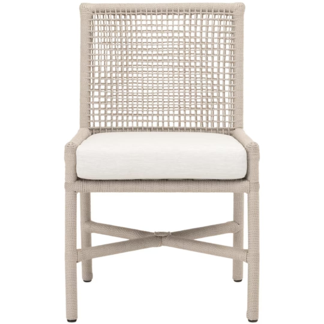 Seaside Indoor/Outdoor Dining Chair (Set of 2) Outdoor Dining Chairs + Benches 6836.OYS/WHT