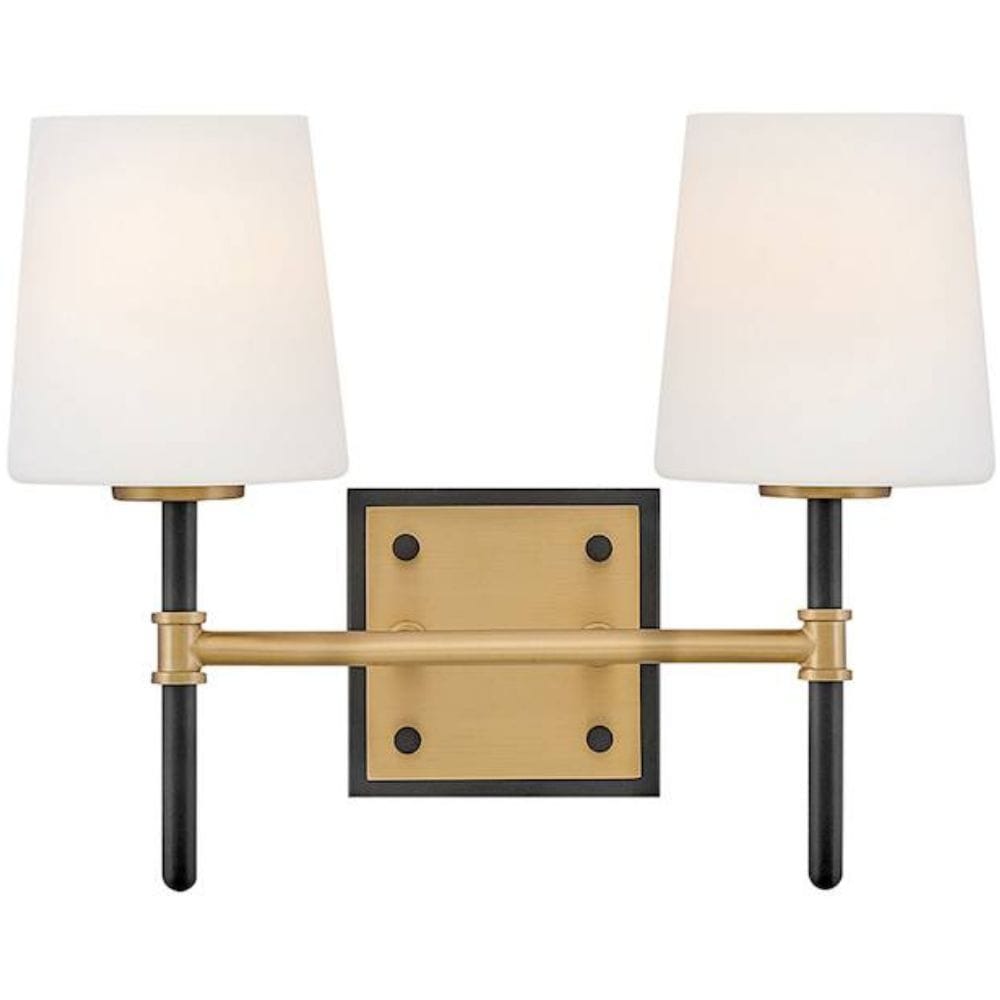 Saunders 2-Light Vanity Bath Lighting 56952BK-LCB 640665928006