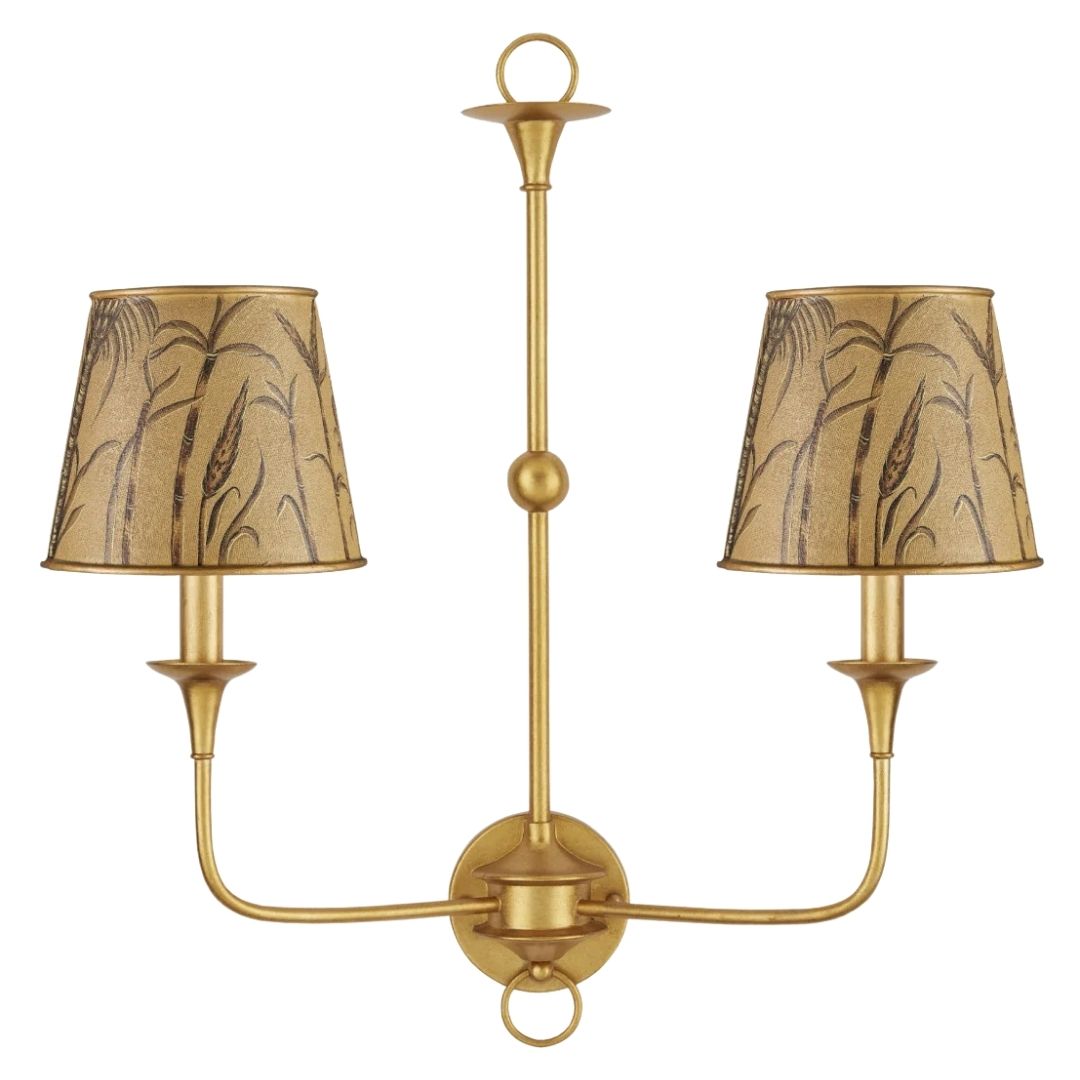 Jouy Gold Tapered Chandelier Shade