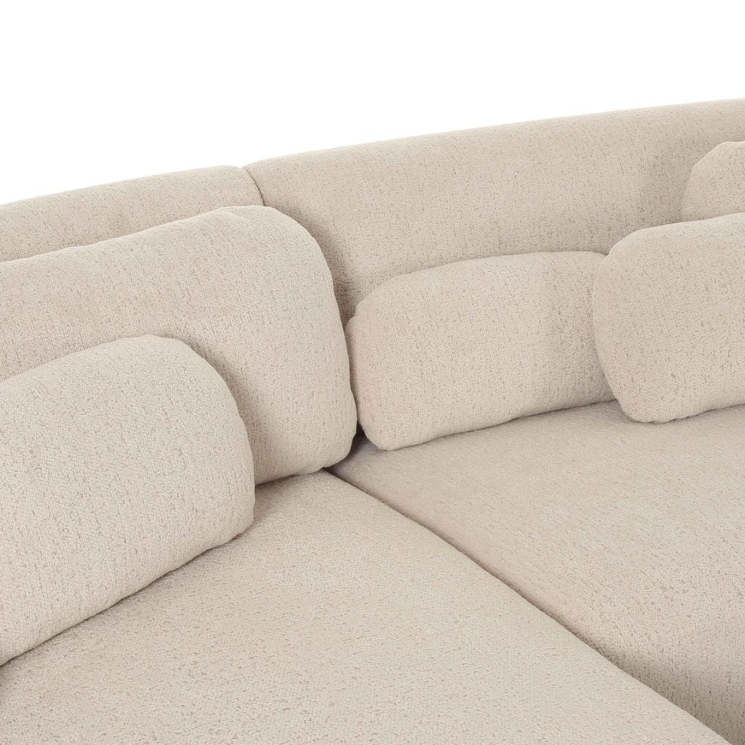 Indie Boucle 2-Piece Cream L-Shaped Sectional