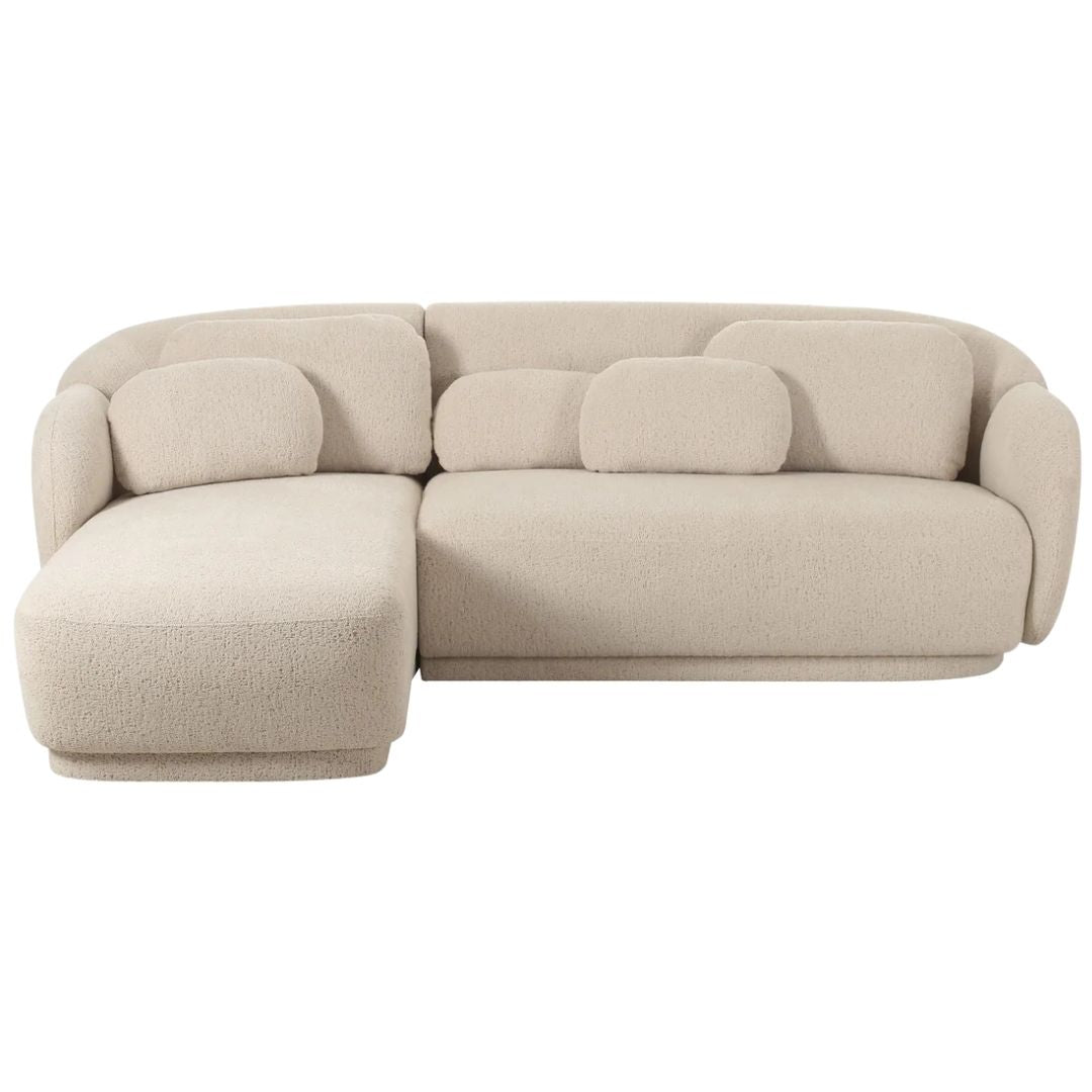 Indie Boucle 2-Piece Cream L-Shaped Sectional