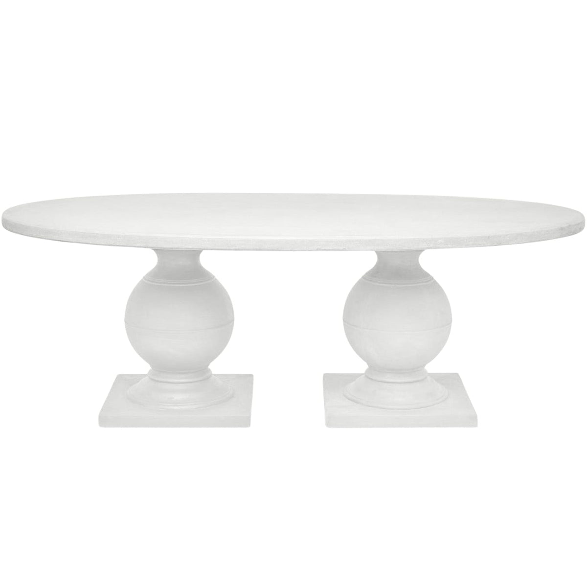 Cyril Indoor/Outdoor Oval Dining Table Outdoor Dining Tables FURCYRIL9644OVWHP