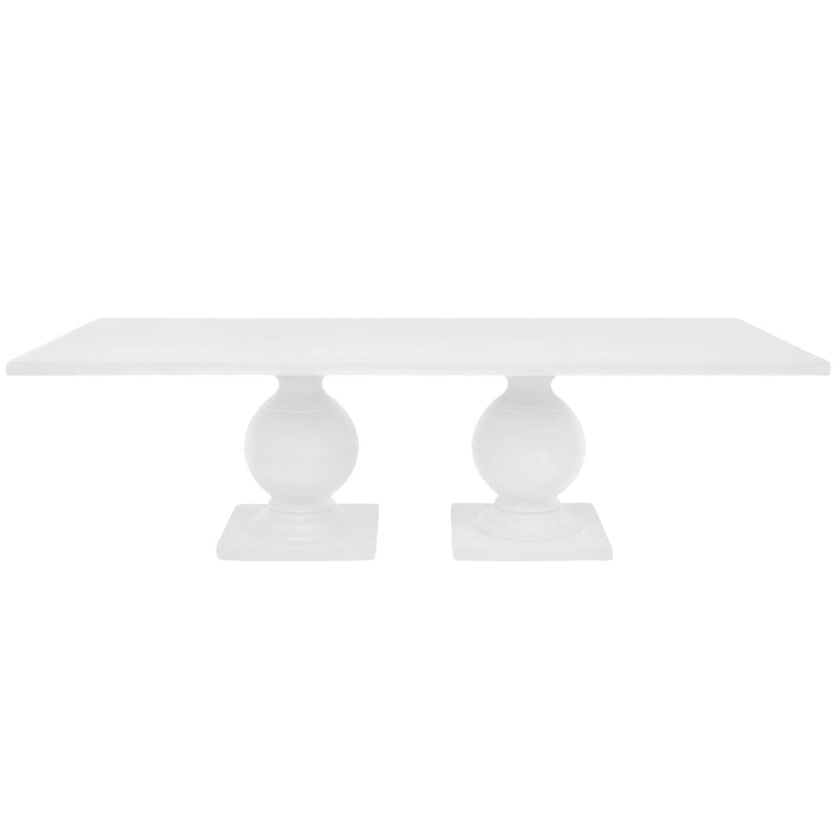 Cyril Indoor/Outdoor Rectangular Dining Table Outdoor Dining Tables FURCYRIL11042RTWHP
