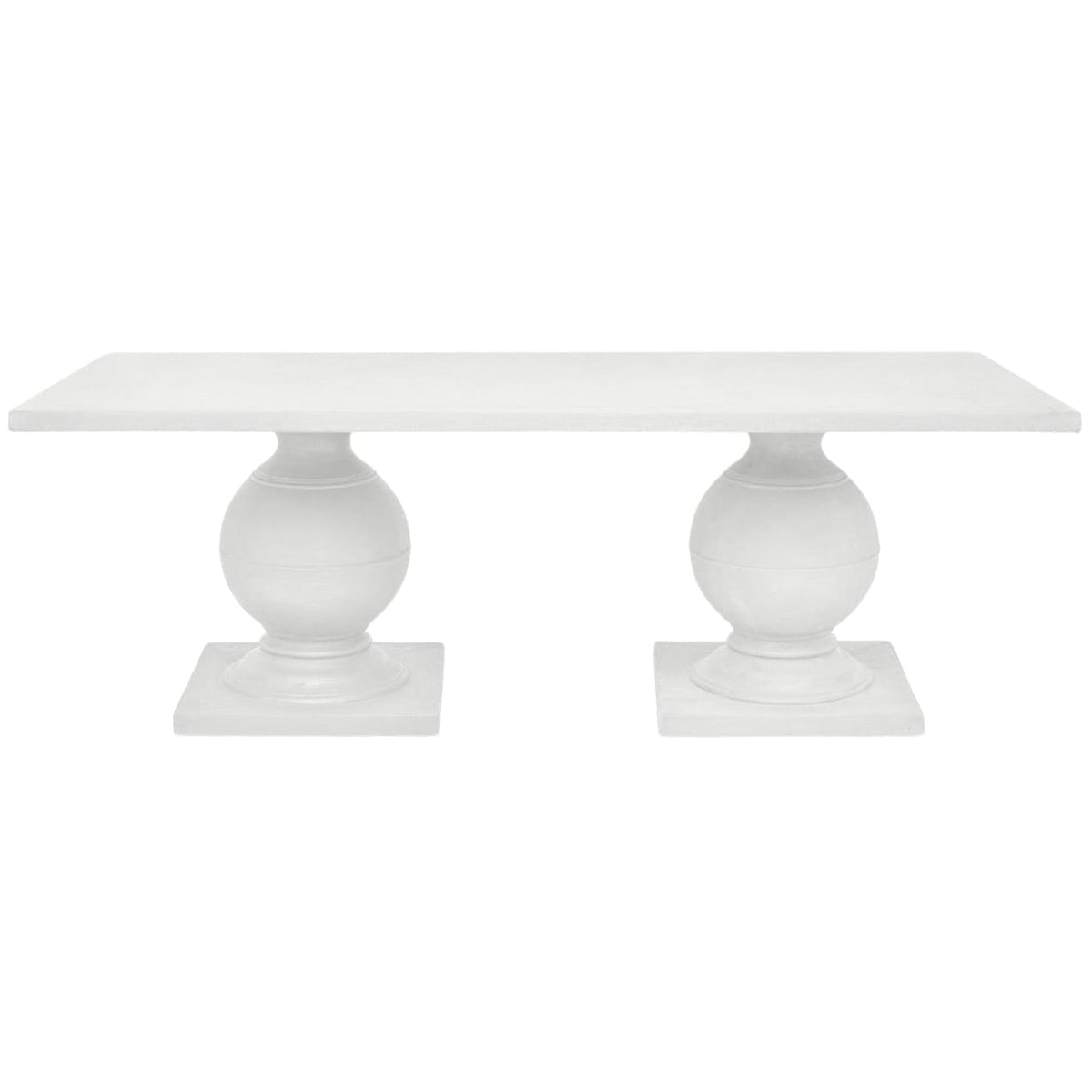 Cyril Indoor/Outdoor Rectangular Dining Table Outdoor Dining Tables FURCYRIL8842RTWHP