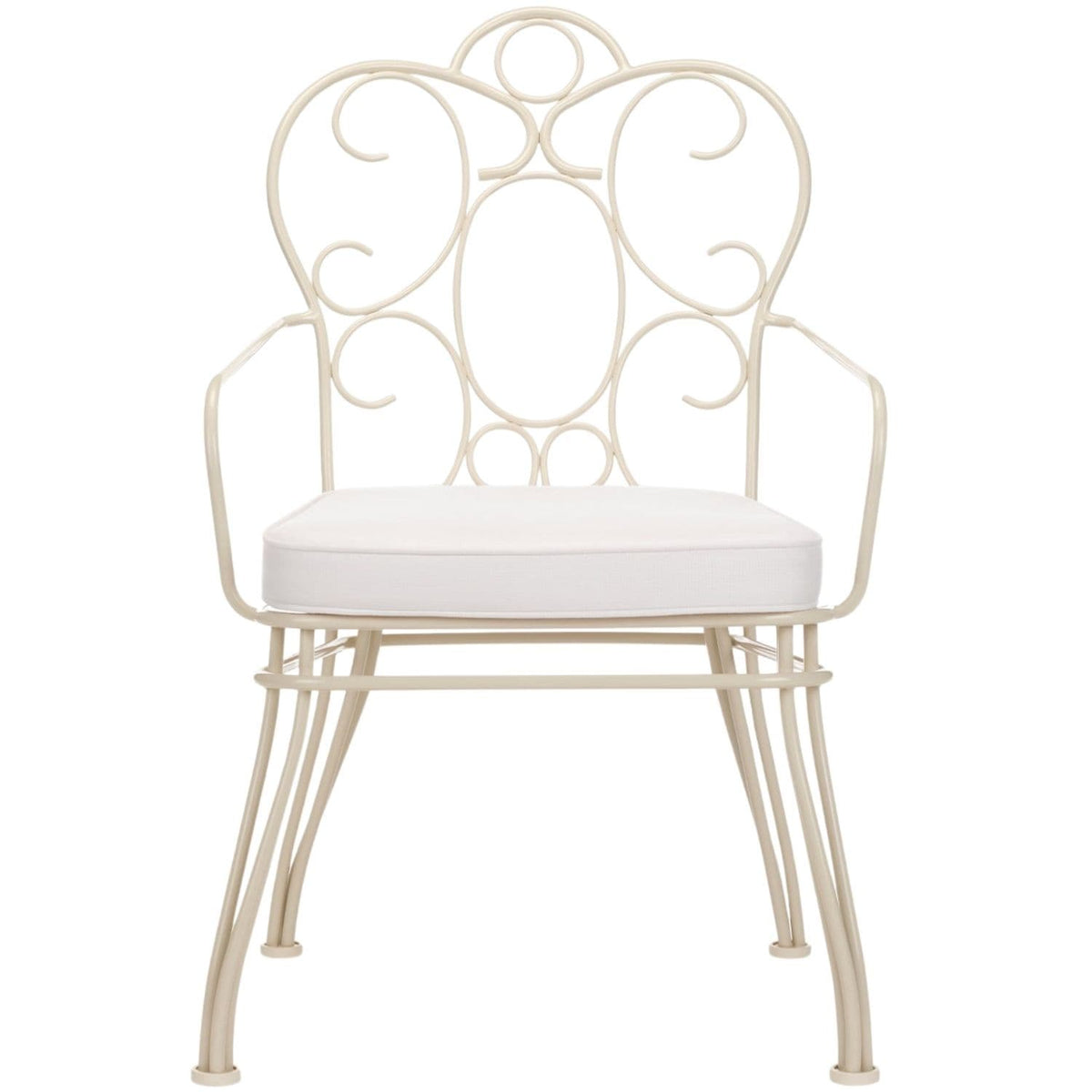 Deloris Indoor/Outdoor Dining Chair Outdoor Dining Chairs + Benches FURDELODNCHPBGAL-WH