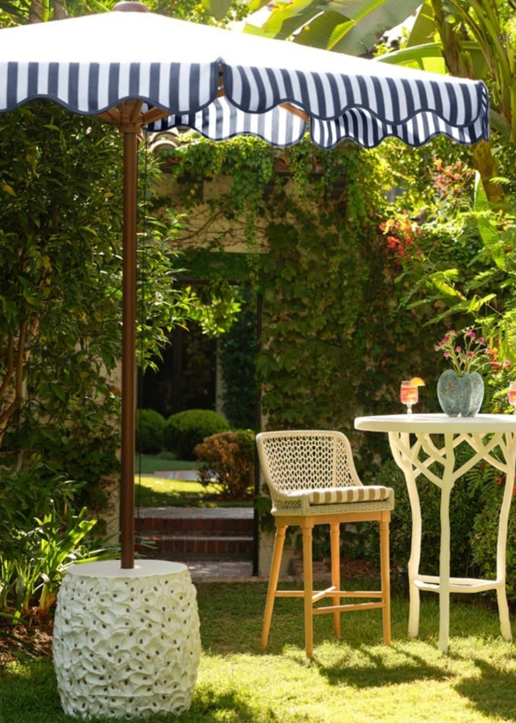 Malta Umbrella Table Outdoor Side Tables FURMALTAUTBRNT