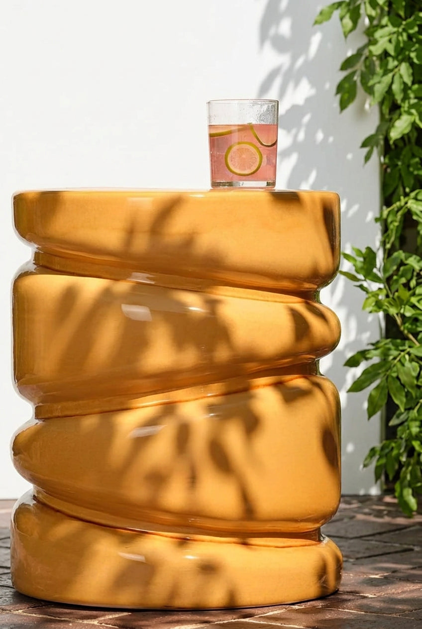 Salazar Stool/Side Table Outdoor Ottomans + Stools