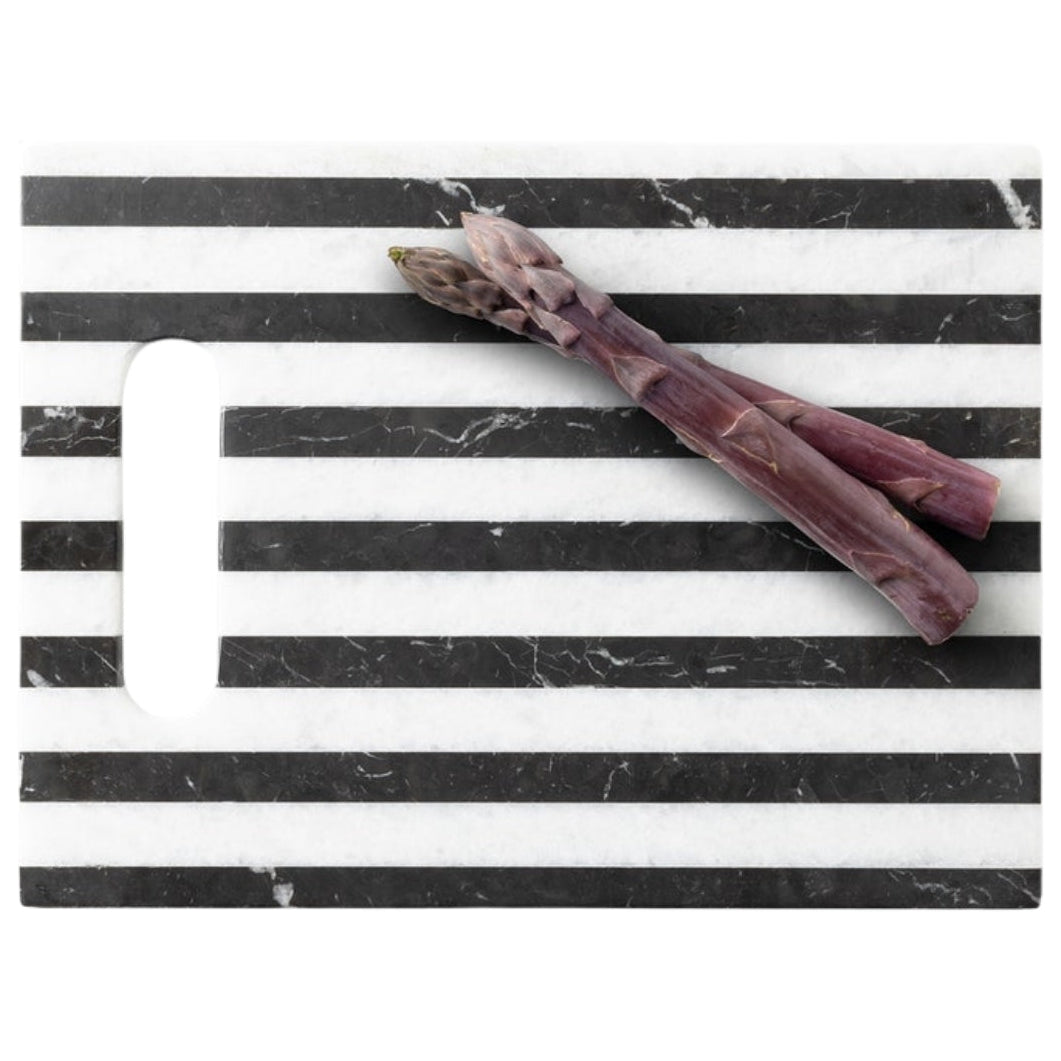 Marceau Black/White Striped Serving Board