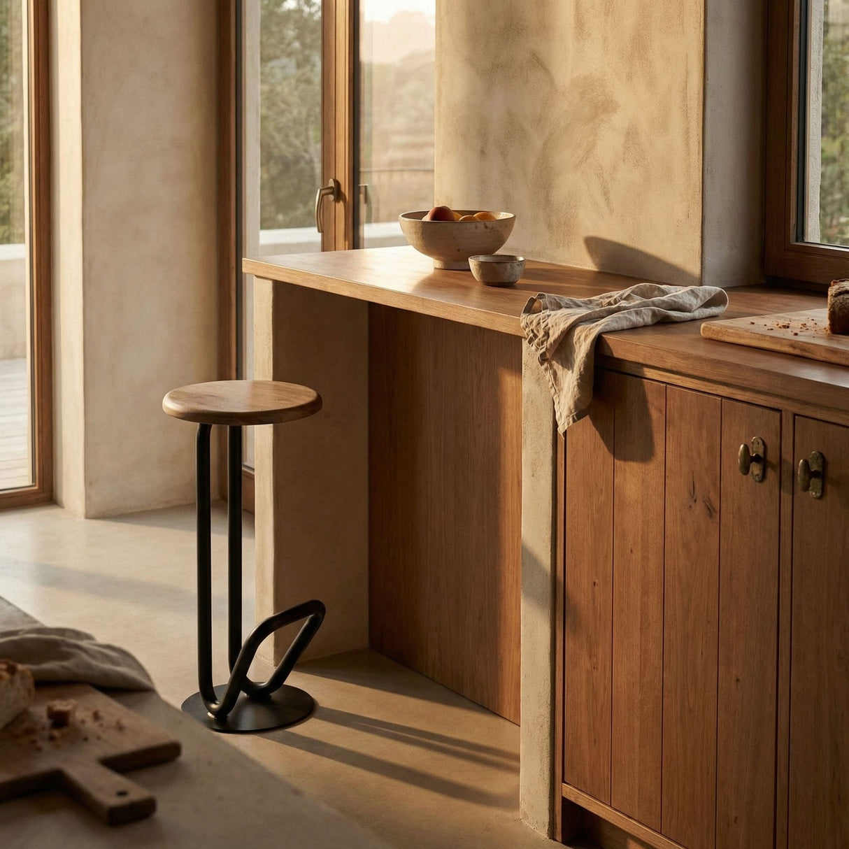 Hook Counter + Bar Stool Bar + Counter Stools