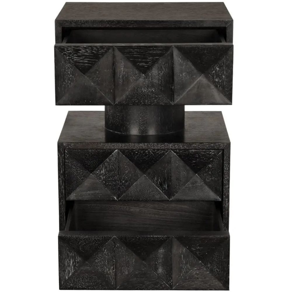 Kingston Side Table Nightstands + Bedside Tables GTAB9023BKW 00842449138551