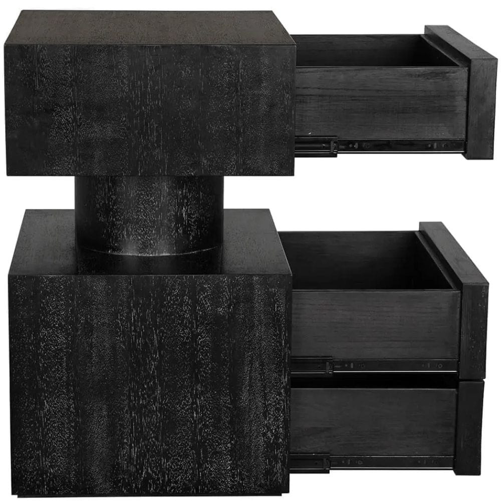 Kingston Side Table Nightstands + Bedside Tables GTAB9023BKW 00842449138551