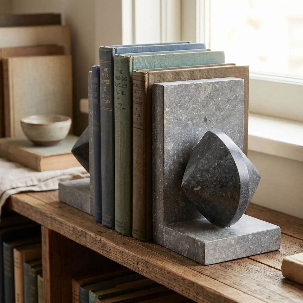 Marble Bookends Books + Bookends AM-146BM 00842449101630