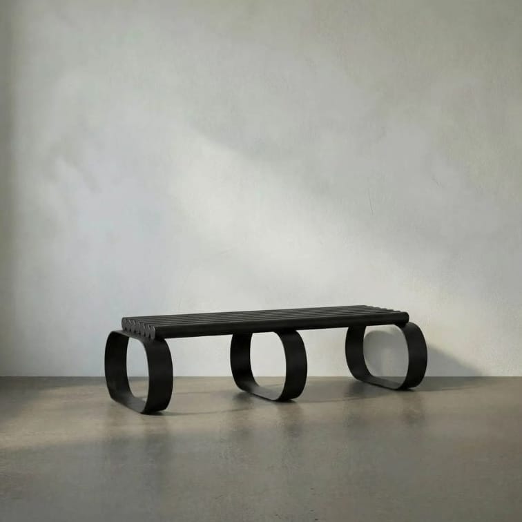 Satish Bench Dining Chairs + Benches GBEN144MTB 00842449137806