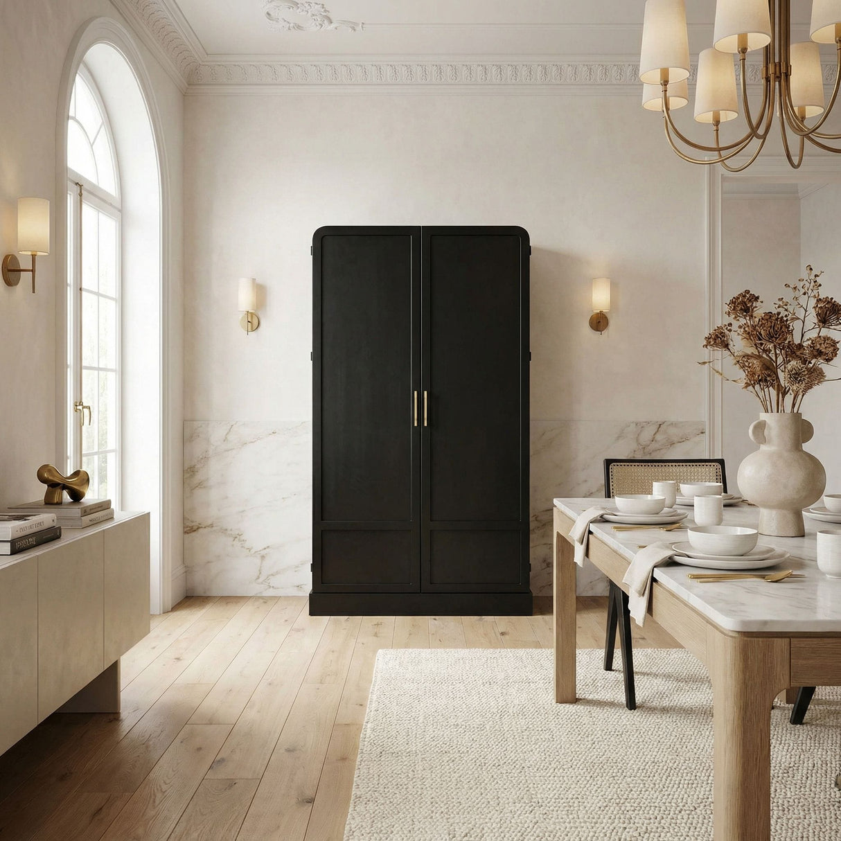 Tresor Hutch Bookcases, Tall Cabinets + Shelving GHUT152MTB 00842449132870