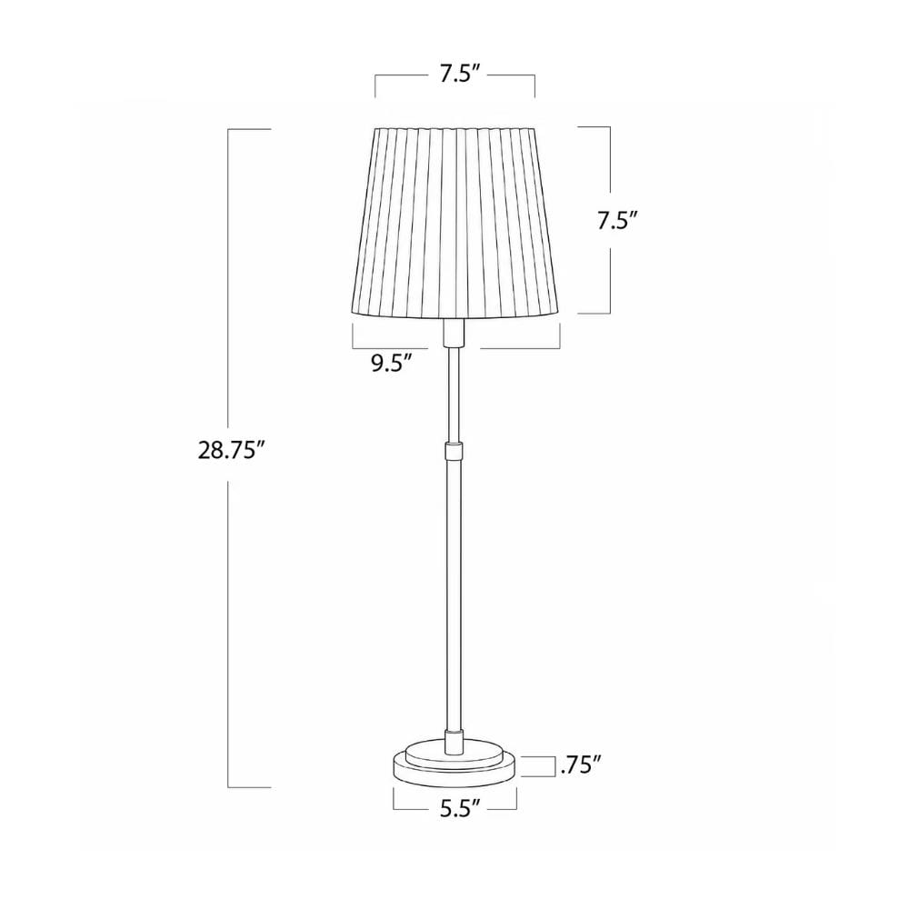 Polly Buffet Lamp Table + Desk Lamps