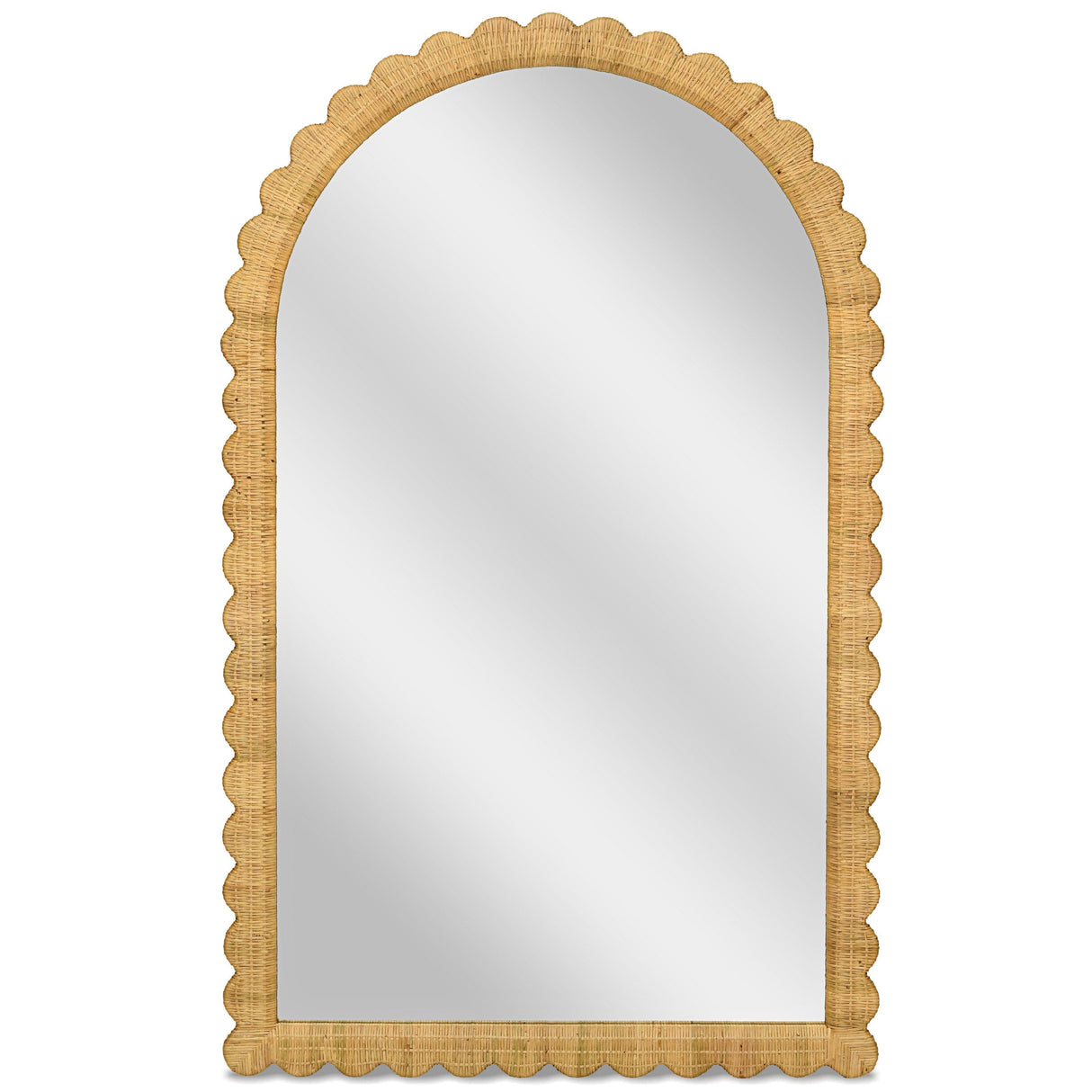 Arched Paula Natural Rattan Wall Mirror