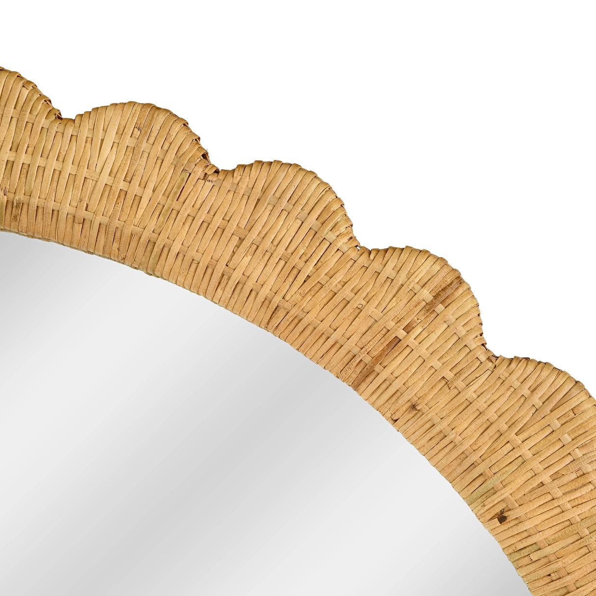 Arched Paula Natural Rattan Wall Mirror