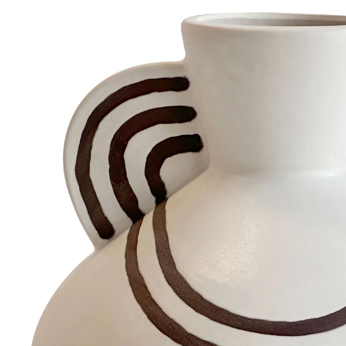 Ceramic Squiggle Wide-Bodied Vase