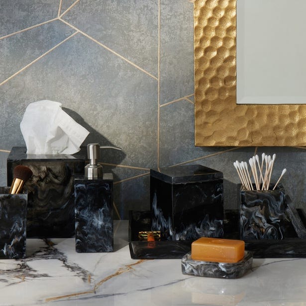 Abiko Obsidian Bath Collection Bath Accessory