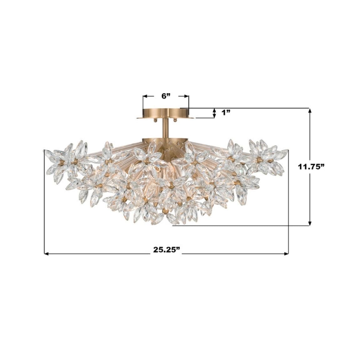 Adley Semi Flush Mount Flush Mounts ADL-500-AG-CL 633779104053