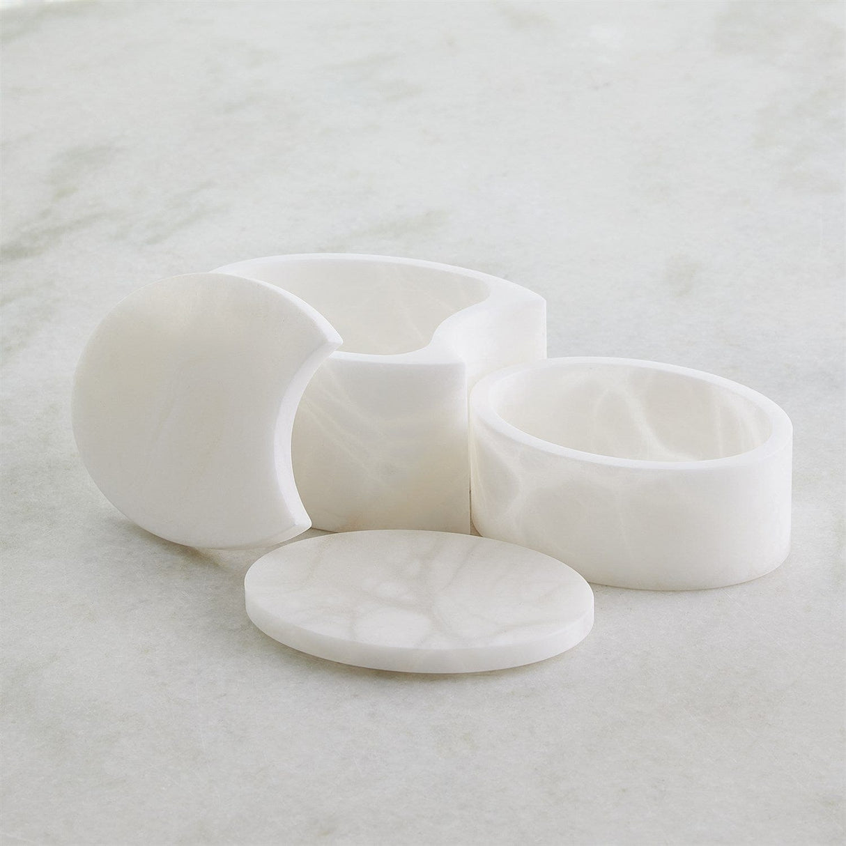 Alabaster Oval Bath Collection Bath Accessory
