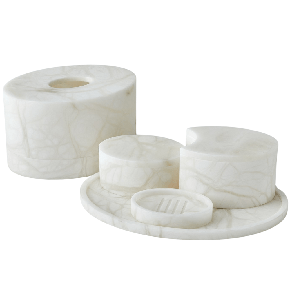 Alabaster Oval Bath Collection Bath Accessory