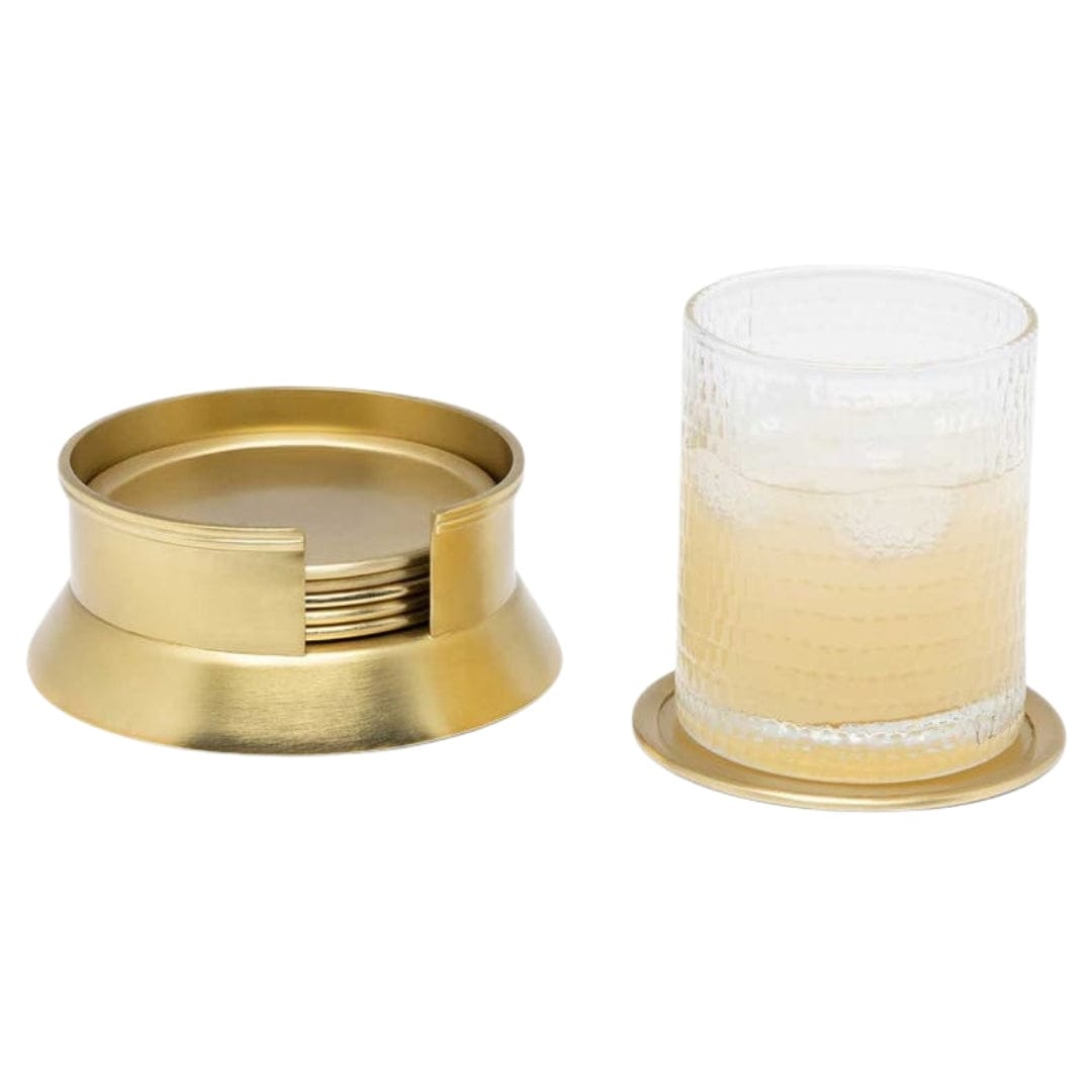 Allegra Clear/Gold Bar Collection Drinkware