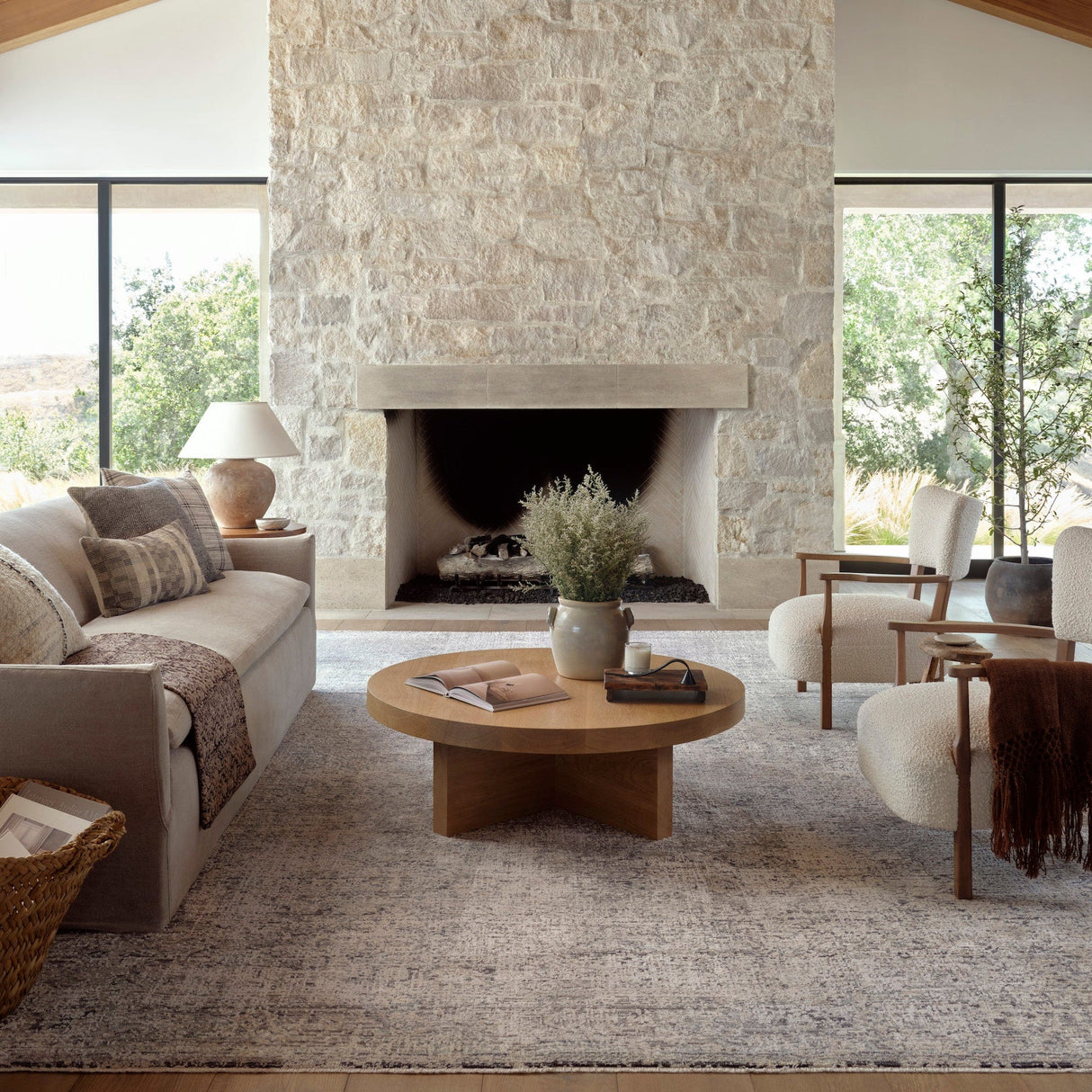 Amber Lewis Bea Pillow - Charcoal/Natural Pillow & Decor