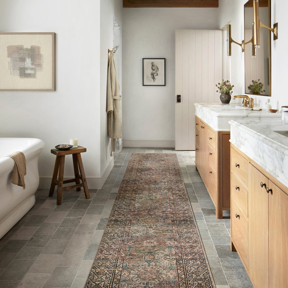 Amber Lewis Billie Rug - Aqua/Rust Rugs