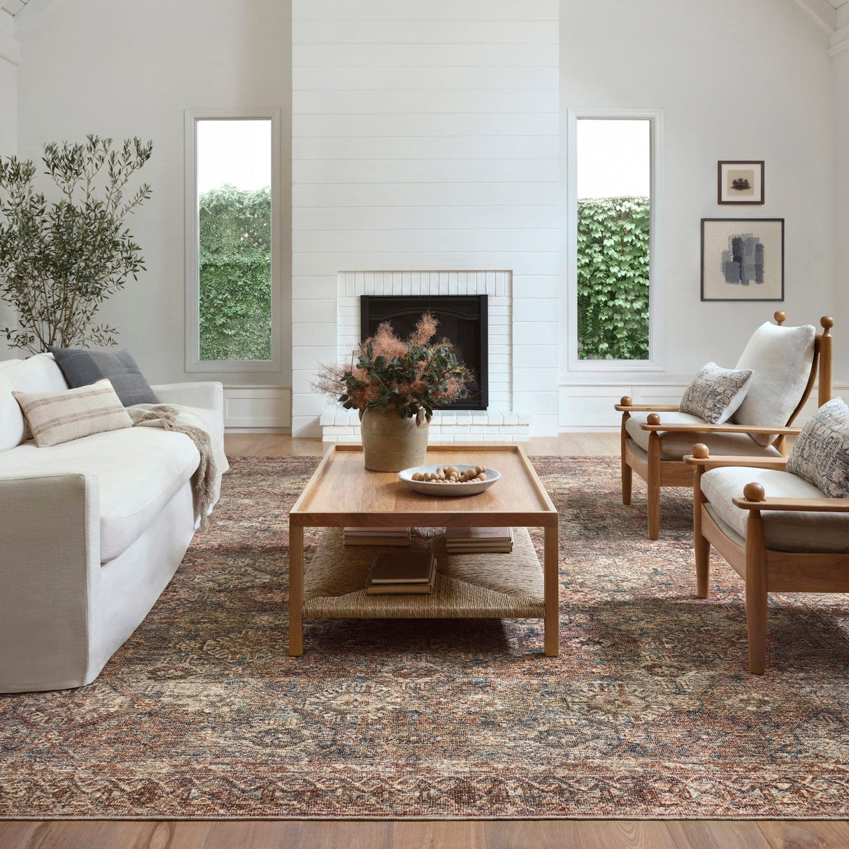 Amber Lewis Billie Rug - Aqua/Rust Rugs