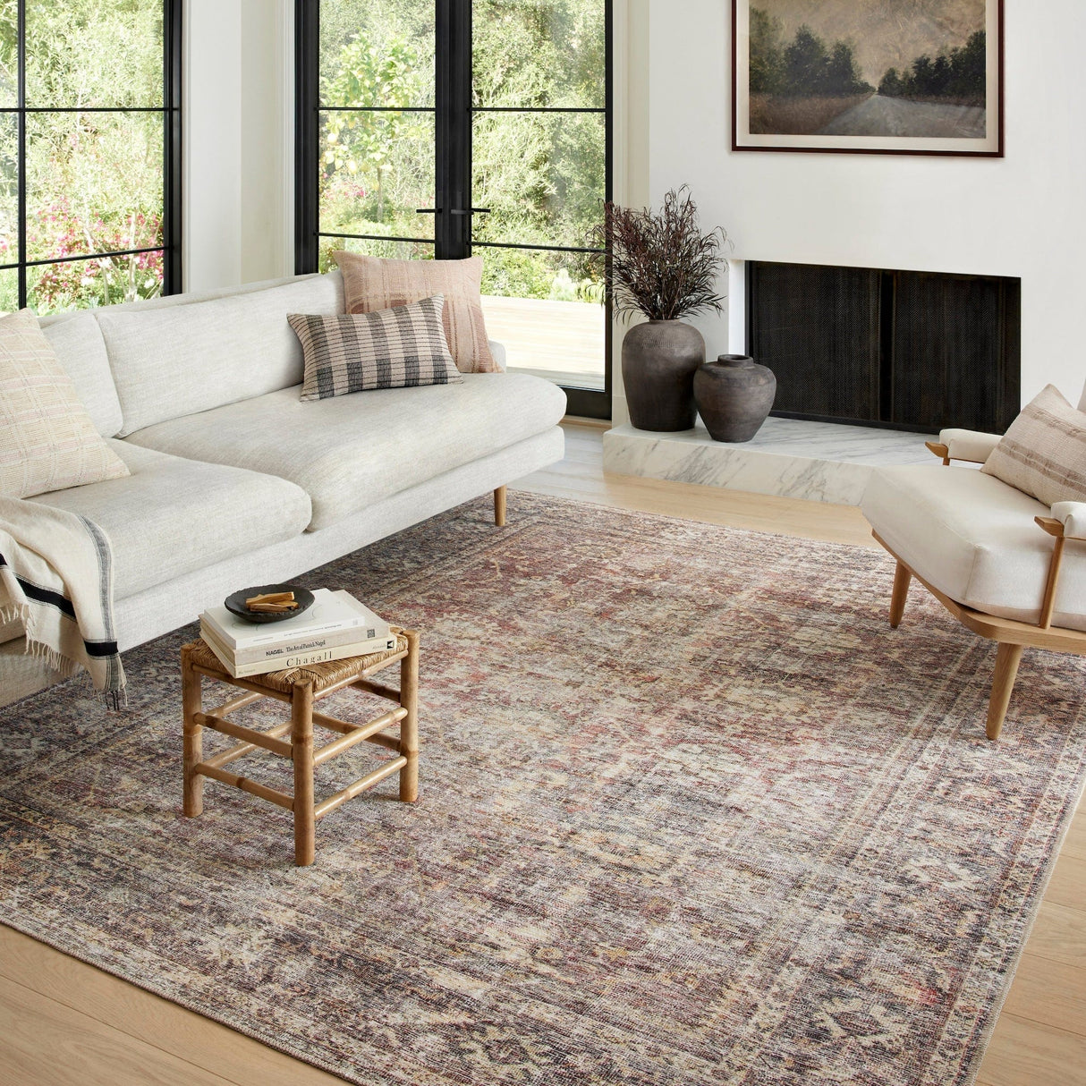 Amber Lewis Georgie Rug - Bordeaux/Antique Rugs