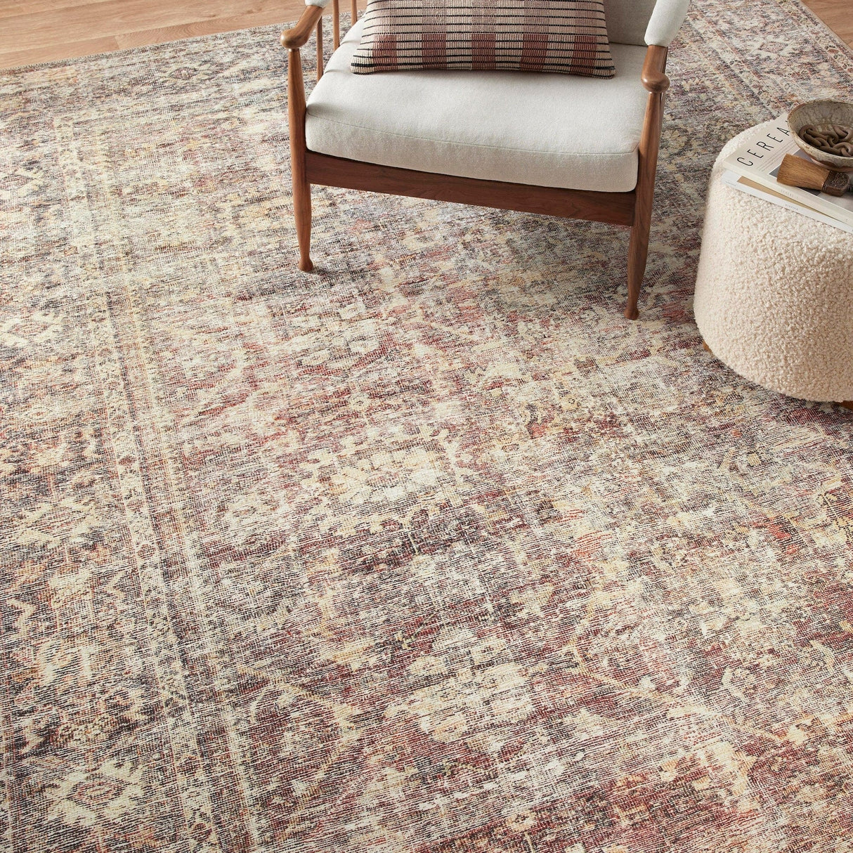 Amber Lewis Georgie Rug - Bordeaux/Antique Rugs